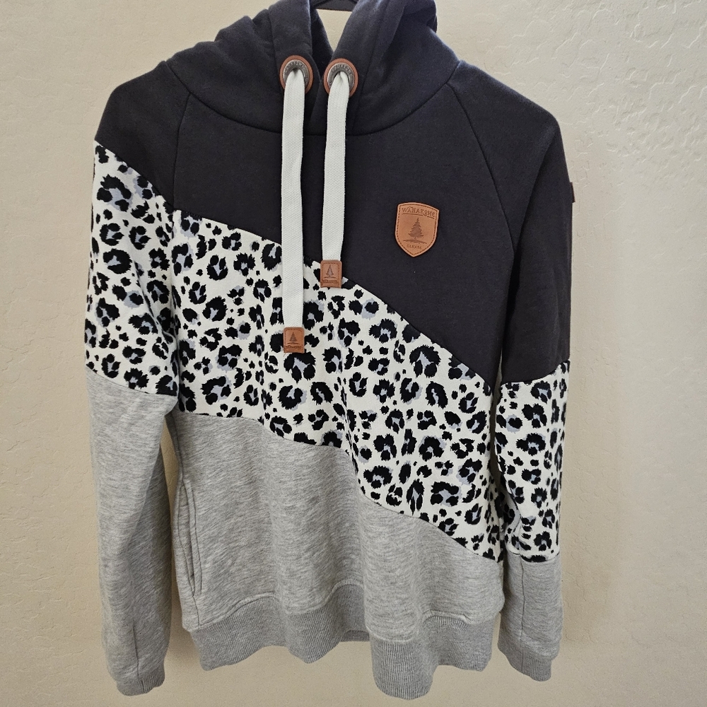Wanakome Womens Hoodie Animal Print Pullover Medium
